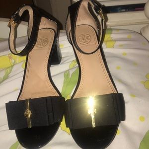 Tory Burch leather bow heels